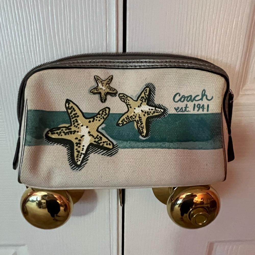 Coach Vintage Canvas Starfish Makeup Bag